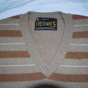 Ecuador Men's Sweater - Brown Stripes - Large